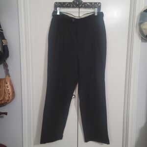 Mens Straight-Leg Black Dress Pants